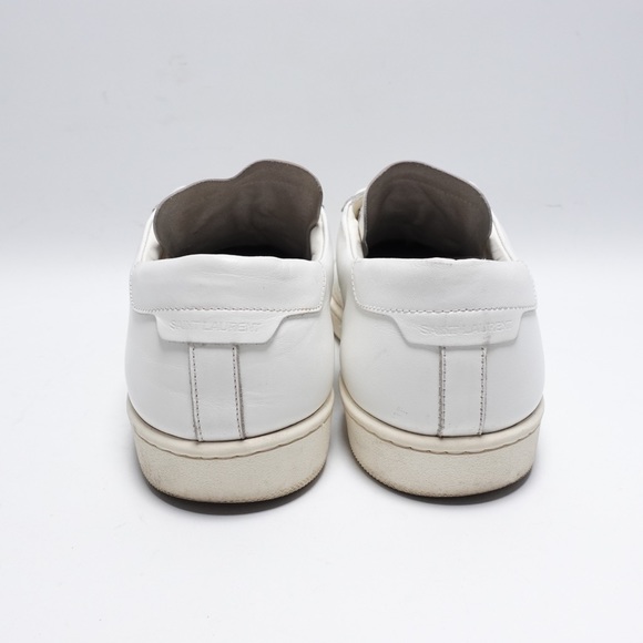 Saint Laurent SL/01 white leather low top shoes mens size 42 - Picture 7 of 13